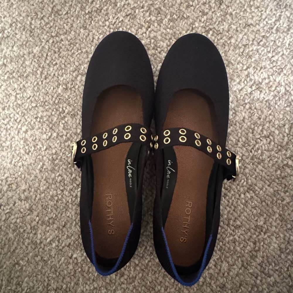 Rothy's Black Mary Jane Flats